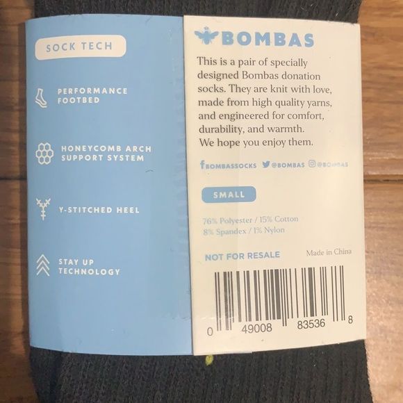 NWT Bombas Performance Calf Socks -Size Small -Unisex (2 prs) - Picture 5 of 6